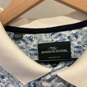Rodd & Gunn White and Blue Polo Shirt